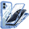 For iPhone 16 RedPepper Tempered Glass MagSafe Phone Case(Sky Blue) - iPhone 16 Cases by RedPepper | Online Shopping South Africa | PMC TechLife | Buy Now Pay Later Mobicred