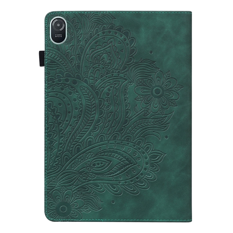 For Honor Pad 8 Peacock Embossed Pattern Leather Tablet Case(Green) - Honor by PMC TechLife | Online Shopping South Africa | PMC TechLife | Buy Now Pay Later Mobicred