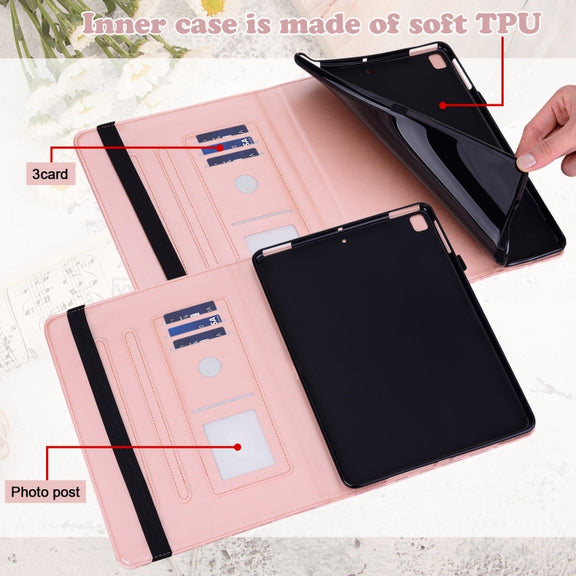 For Honor Pad 8 Tree & Deer Embossed Leather Tablet Case(Pink)