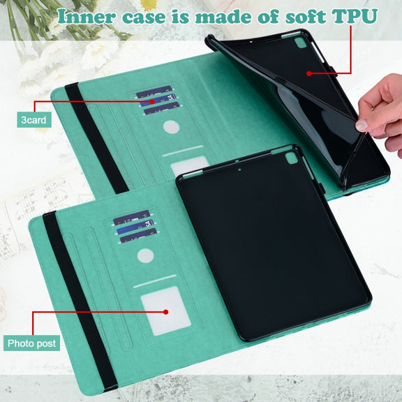 For Honor Pad 8 Tree & Deer Embossed Leather Tablet Case(Green)