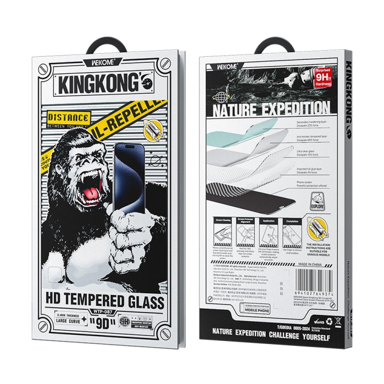 For iPhone 16 Pro WK WTP-087 Space King Kong 9D Curved HD Tempered Glass Screen Protector