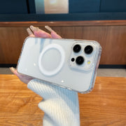 For iPhone 16 Pro Max Clear Acrylic TPU MagSafe Phone Case(Transparent)