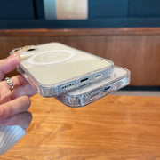 For iPhone 16 Pro Max Clear Acrylic TPU MagSafe Phone Case(Transparent)