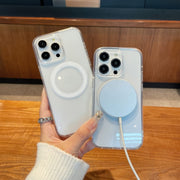 For iPhone 16 Pro Max Clear Acrylic TPU MagSafe Phone Case(Transparent)