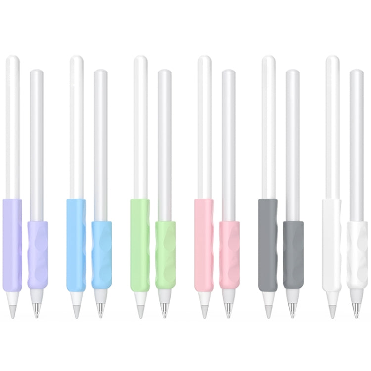 For Apple Pencil & Huawei M-Pencil Series Universal Stylus Silicone Protective Grip Cover(Blue) - Pencil Accessories by PMC Jewellery | Online Shopping South Africa | PMC Jewellery | Buy Now Pay Later Mobicred