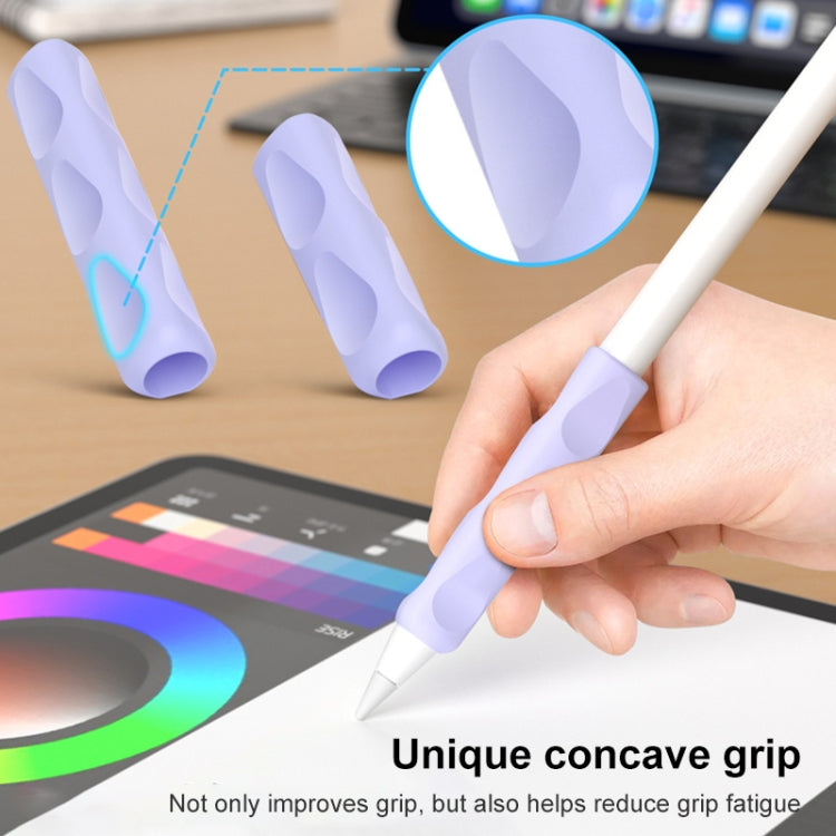 For Apple Pencil & Huawei M-Pencil Series Universal Stylus Silicone Protective Grip Cover(White) - Pencil Accessories by PMC Jewellery | Online Shopping South Africa | PMC Jewellery | Buy Now Pay Later Mobicred