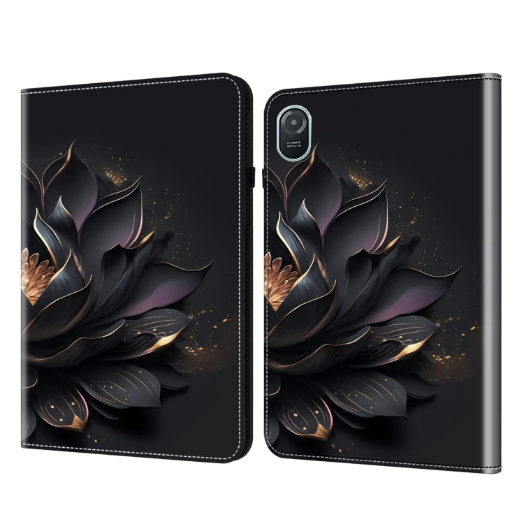 For Honor Pad 8 Crystal Texture Painted Leather Tablet Case(Purple Lotus) - Honor by PMC TechLife | Online Shopping South Africa | PMC TechLife | Buy Now Pay Later Mobicred