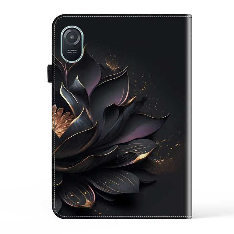 For Honor Pad 8 Crystal Texture Painted Leather Tablet Case(Purple Lotus) - Honor by PMC TechLife | Online Shopping South Africa | PMC TechLife | Buy Now Pay Later Mobicred