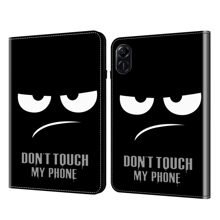 For Honor Pad X9 Crystal Texture Painted Leather Tablet Case(Dont Touch My Phone) - Honor by PMC TechLife | Online Shopping South Africa | PMC TechLife | Buy Now Pay Later Mobicred