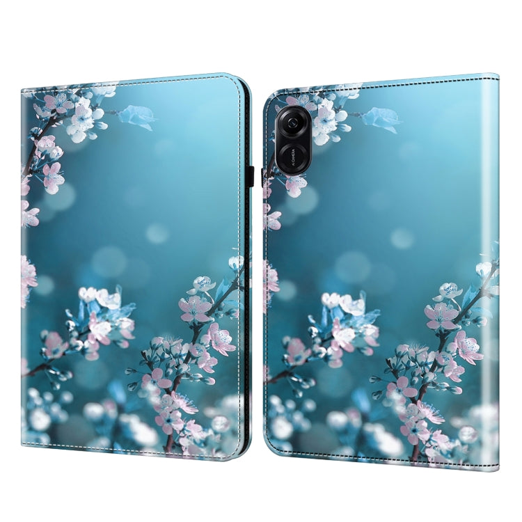 For Honor Pad X9 Crystal Texture Painted Leather Tablet Case(Plum Bossom) - Honor by PMC TechLife | Online Shopping South Africa | PMC TechLife | Buy Now Pay Later Mobicred