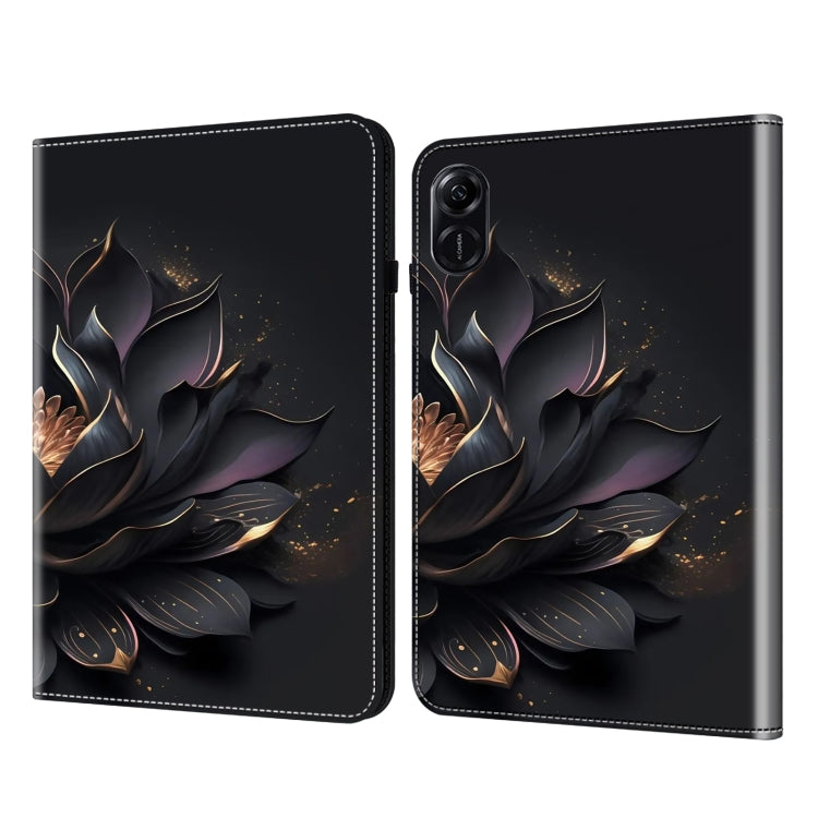 For Honor Pad X9 Crystal Texture Painted Leather Tablet Case(Purple Lotus) - Honor by PMC TechLife | Online Shopping South Africa | PMC TechLife | Buy Now Pay Later Mobicred