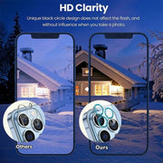 For iPhone 16 Pro / 16 Pro Max Glitter Ring Tempered Glass Camera Lens Film(Colorful)