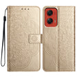 For Motorola Moto G Stylus 5G 2024 Flower Embossed Leather Phone Case(Gold) - Motorola Cases by PMC Jewellery | Online Shopping South Africa | PMC Jewellery | Buy Now Pay Later Mobicred