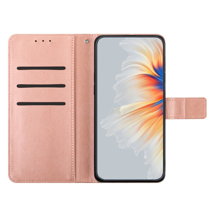 For Motorola Moto G Stylus 5G 2024 Flower Embossed Leather Phone Case(Rose Gold)