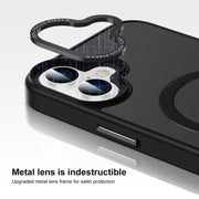 For iPhone 16 Pro Max Skin Feel MagSafe Magnetic Holder Phone Case(Transparent)