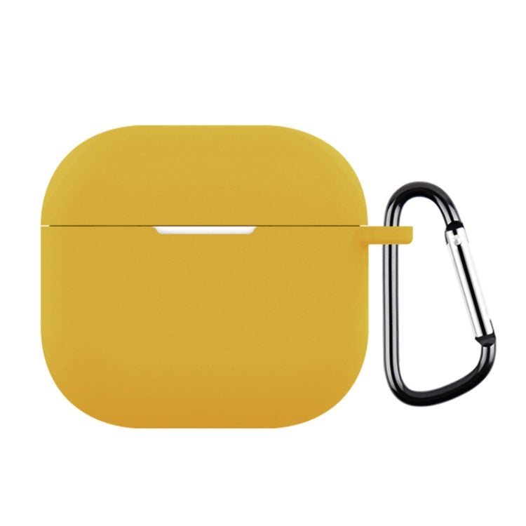 For AirPods 4 Silicone Earphone Protective Case with Hook(Yellow) - For AirPods 4 by PMC Jewellery | Online Shopping South Africa | PMC Jewellery | Buy Now Pay Later Mobicred