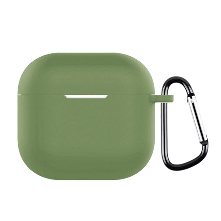 For AirPods 4 Silicone Earphone Protective Case with Hook(Matcha Green) - For AirPods 4 by PMC Jewellery | Online Shopping South Africa | PMC Jewellery | Buy Now Pay Later Mobicred