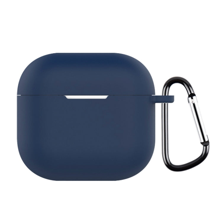For AirPods 4 Silicone Earphone Protective Case with Hook(Midnight Blue) - For AirPods 4 by PMC Jewellery | Online Shopping South Africa | PMC Jewellery | Buy Now Pay Later Mobicred