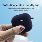 For AirPods 4 Silicone Earphone Protective Case with Hook(Grey)