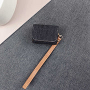 For AirPods 3 Cowboy Fabric Texture PU Headset Protective Bag(Black)