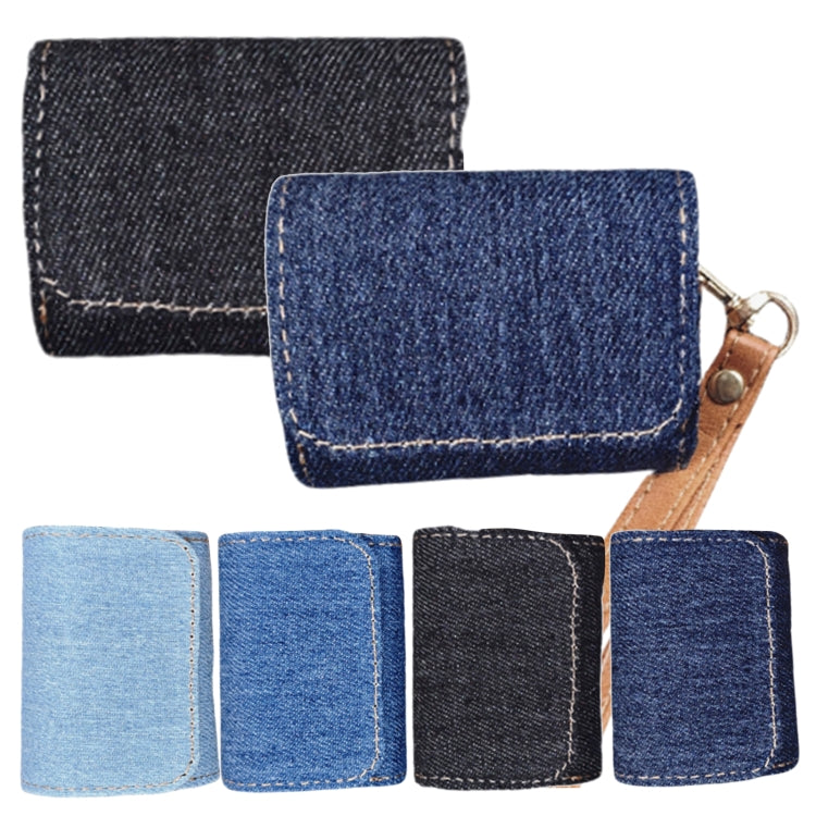 For AirPods 3 Cowboy Fabric Texture PU Headset Protective Bag(Blue) - For AirPods 3 by PMC Jewellery | Online Shopping South Africa | PMC Jewellery | Buy Now Pay Later Mobicred