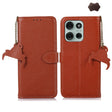 For Motorola Moto G75 5G Genuine Leather Litchi Texture RFID Leather Phone Case(Coffee) - Motorola Cases by PMC TechLife | Online Shopping South Africa | PMC TechLife | Buy Now Pay Later Mobicred