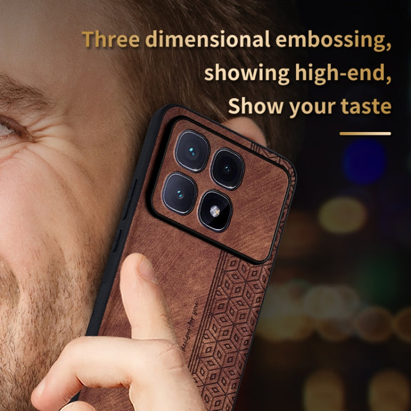 For Redmi K70 Ultra AZNS 3D Embossed Skin Feel Phone Case(Dark Green)