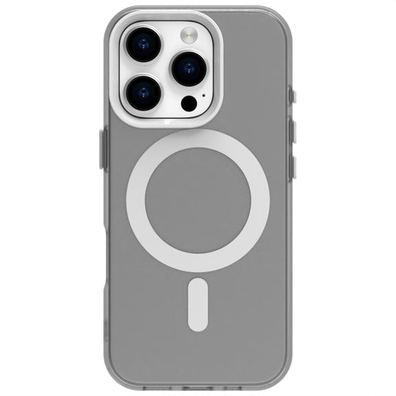 For iPhone 16 Pro Max Candy Magsafe PC Hybrid TPU Phone Case(White)