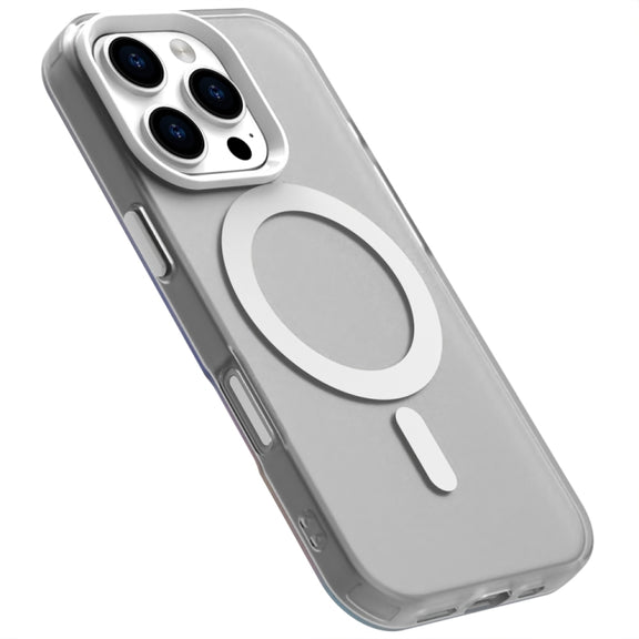For iPhone 16 Pro Max Candy Magsafe PC Hybrid TPU Phone Case(White)
