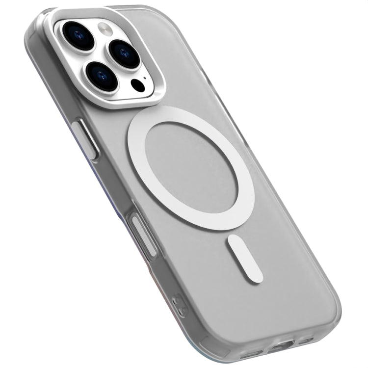 For iPhone 16 Pro Max Candy Magsafe PC Hybrid TPU Phone Case(White)