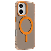 For iPhone 16 Candy Magsafe PC Hybrid TPU Phone Case(Orange)
