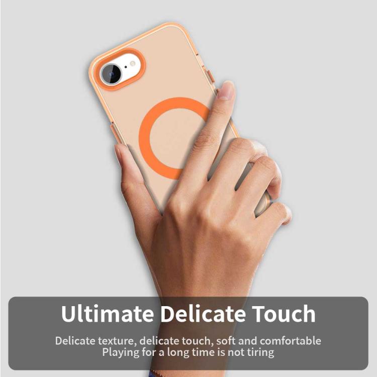 For iPhone 16e Candy Magsafe PC Hybrid TPU Phone Case(Orange) - iPhone 16e Cases by PMC TechLife | Online Shopping South Africa | PMC TechLife | Buy Now Pay Later Mobicred