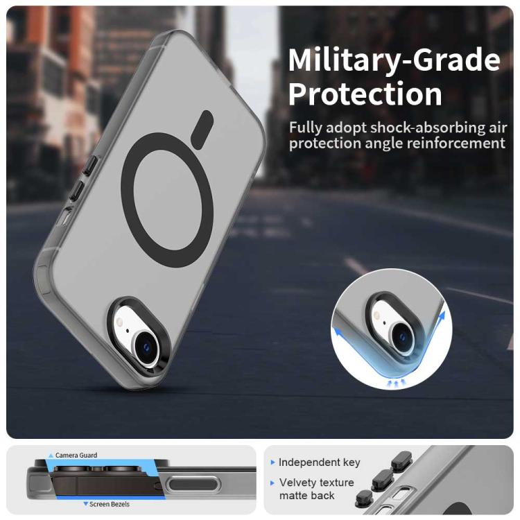 For iPhone 16e Candy Magsafe PC Hybrid TPU Phone Case(Black) - free shipping - PMC TechLife - Order now!