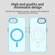 For iPhone 16e Candy Magsafe PC Hybrid TPU Phone Case(Blue)