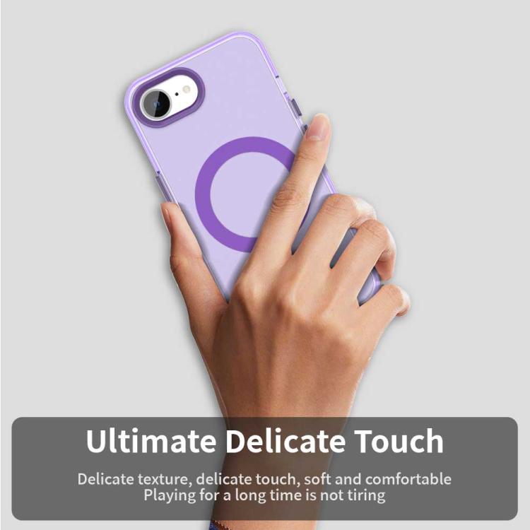 For iPhone 16e Candy Magsafe PC Hybrid TPU Phone Case(Purple) - iPhone 16e Cases by PMC TechLife | Online Shopping South Africa | PMC TechLife | Buy Now Pay Later Mobicred