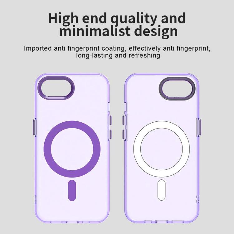 For iPhone 16e Candy Magsafe PC Hybrid TPU Phone Case(Purple) - iPhone 16e Cases by PMC TechLife | Online Shopping South Africa | PMC TechLife | Buy Now Pay Later Mobicred