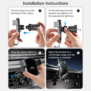 WEKOME WA-S58 K-Captain Metal Car Air Outlet Gravity Holder(Silver)