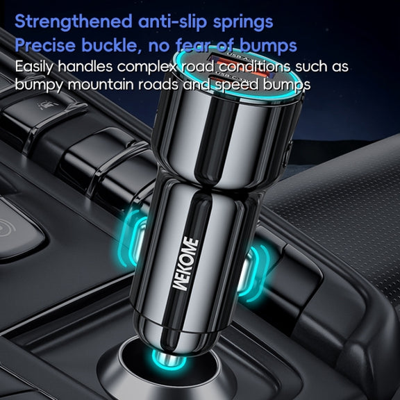 WEKOME WP-C49 Pop Digital Series USB, USB-C / Type-C 63W Fast Car Charger(Tarnish)