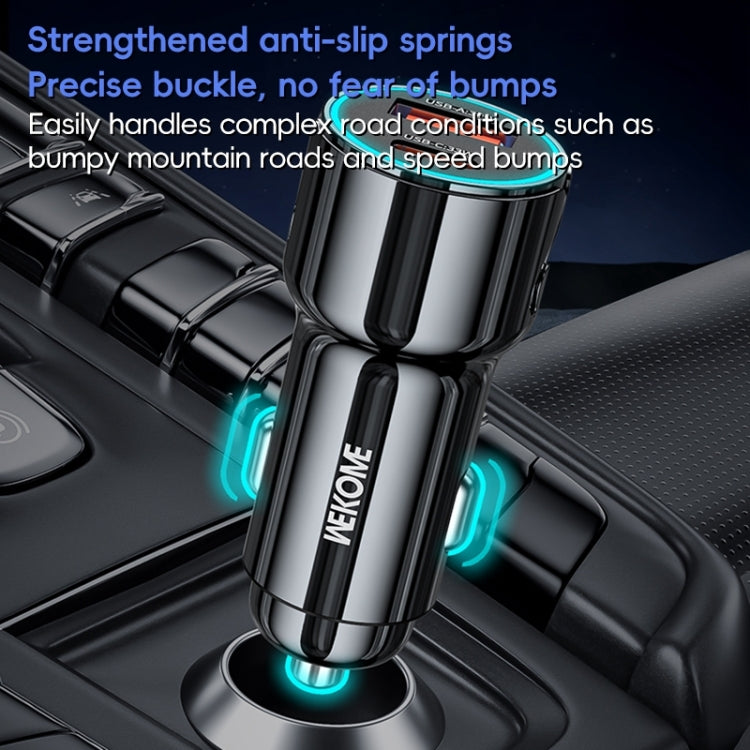 WEKOME WP-C49 Pop Digital Series USB, USB-C / Type-C 63W Fast Car Charger(Tarnish)