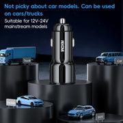 WEKOME WP-C49 Pop Digital Series USB, USB-C / Type-C 63W Fast Car Charger(Tarnish)