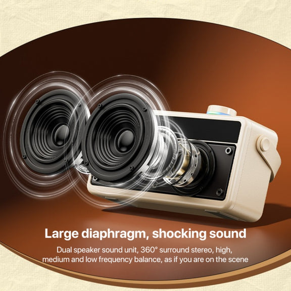 WEKOME Beluga 17 Lyrixing Lyrics Display Wireless Bluetooth Speaker(Creamy White)