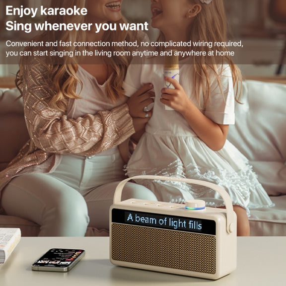 WEKOME Beluga 17 Lyrixing Lyrics Display Wireless Bluetooth Speaker(Creamy White)