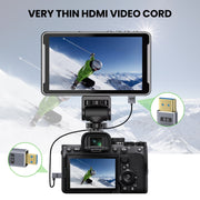 30cm Coaxial Micro HDMI to HDMI 8K UHD 48Gbps Video Connection Cable, Style:Straight Head