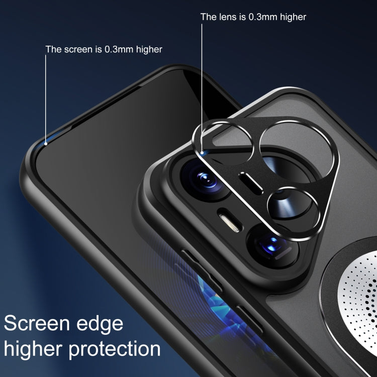 For Huawei Pura 70 Ultra Heat Dissipation Aromatherapy MagSafe Holder Phone Case(Black)