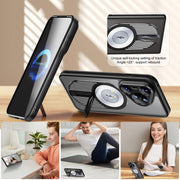 For Huawei Pura 70 Ultra Heat Dissipation Aromatherapy MagSafe Holder Phone Case(Black)