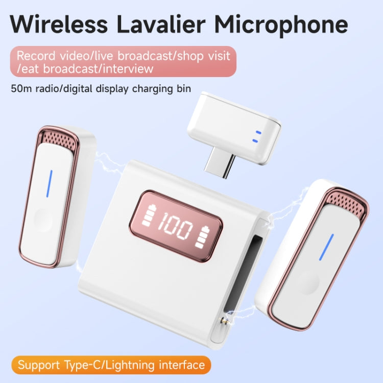 SX88 1 TX + 2 RX Smart Noise Reduction Lavalier Wireless Microphone, Specification:Type-C(Silver) - free shipping - PMC Jewellery - Order now!