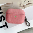 For AirPods Pro 2 Fine Cloth Texture Earbuds Box PC Case with Hook(Pink) - free shipping - PMC Jewellery - Order now!
