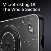 For Huawei Pura 70 Rotating Holder Frosted Metal Phone Case(Black)