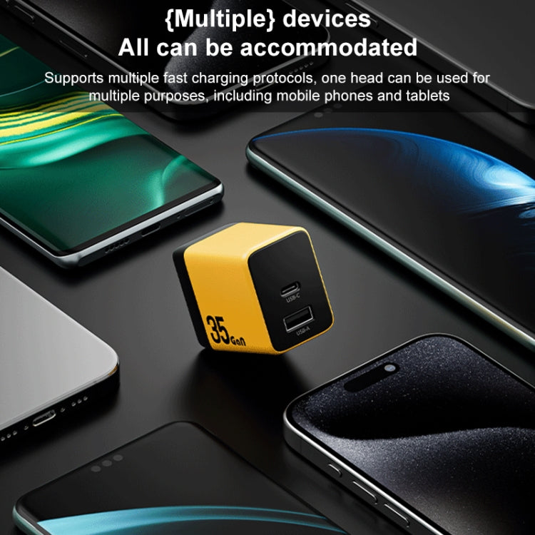 WK WP-U36 35W USB-C / Type-C, USB GaN Fast Charger, Plug Type:UK Plug(Green) - USB Charger by WK | Online Shopping South Africa | PMC TechLife | Buy Now Pay Later Mobicred