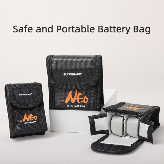 For DJI Neo Sunnylife Battery Explosion-proof Safe Bag Protective Li-Po Safe Bag(For 3pcs Batteries)